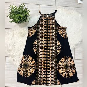 Xhiliration Black Tie Dye Dress